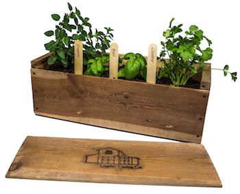 Indoor Wooden Herb Garden Planter Kit
