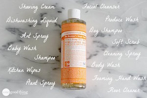 castile soap in container