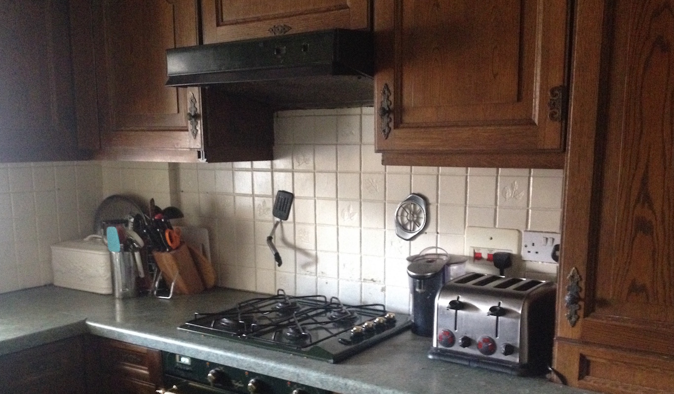 tiny kitchen with no space