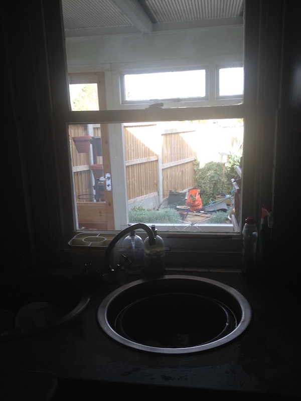 dull indoor kitchen window