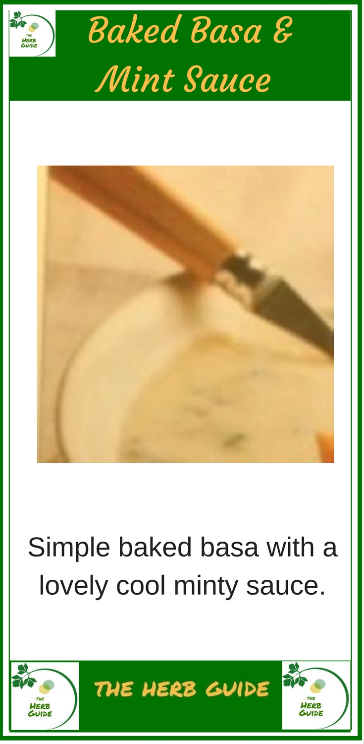 Basa Fish with Mint Sauce