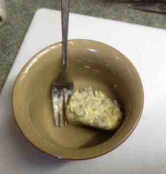 basil mixed into butter basil mixed into butter