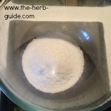 sea salt weighed out in a bowl