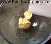 Garlic butter in a mixing bowl