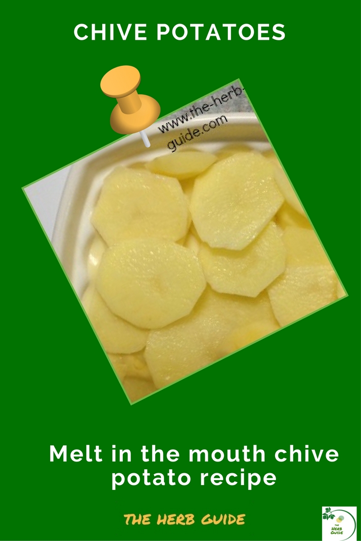 sliced potato for chive potatoes