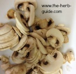 Sliced mushrooms