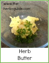 herb butter in a bowl ready to mix