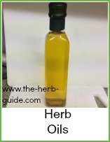 herb oil in a bottle
