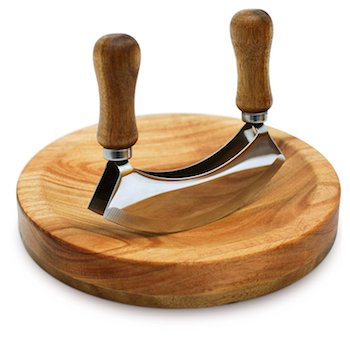 Mezzaluna Knife and Chopping Board
