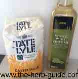 sugar and white wine vinegar sugar and white wine vinegar